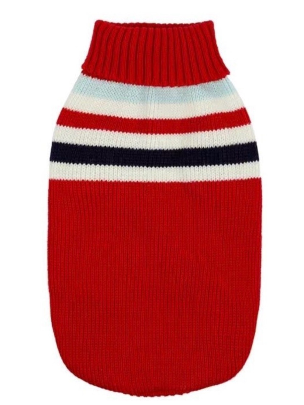 Red Striped Knit Dog Sweater